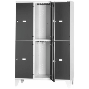 Garment locker with rotary catch 6